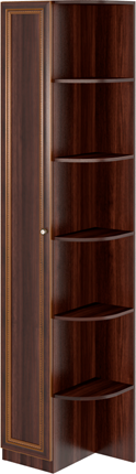 Угловой шкаф-стеллаж Беатрис М13 левый (Орех Гепланкт) в Хабаровске - изображение