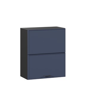 Кухонный горизонтальный шкаф 600 комбинированный Индиго ЛД 298.970.000.167, Чёрный/Тёмно-синий в Комсомольске-на-Амуре