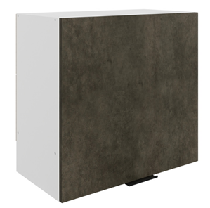 Навесной кухонный шкаф Стоун L600 Н566 (1 дв. гл.) (белый/камень темно-серый) в Хабаровске - предосмотр