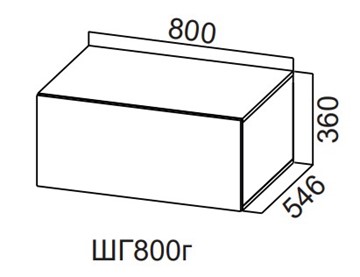 Распашной кухонный шкаф Модерн New, ШГ800г/360, МДФ в Хабаровске - предосмотр
