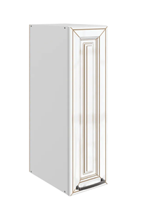 Шкаф кухонный Атланта L200 H720 (1 дв. гл.) эмаль (белый/белый глянец патина золото) в Комсомольске-на-Амуре