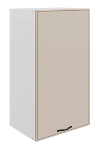 Кухонный шкаф Монако L450 Н900 (1 дв. гл.), белый/фрапучино матовый в Хабаровске