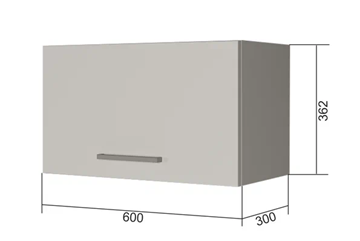 Настенный шкаф В360, Белое гладкое Ламарти/Антрацит в Комсомольске-на-Амуре