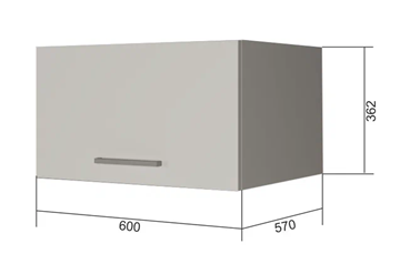 Кухонный навесной шкаф ВГ60Г, Белое гладкое Ламарти/Белый в Комсомольске-на-Амуре