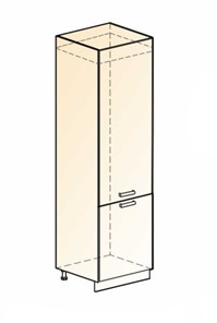 Шкаф-пенал под холодильник Бостон L600 (2 дв. гл.) в Хабаровске