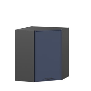 Настенный угловой шкаф Индиго ЛД 298.610.000.158, Чёрный/Тёмно-синий в Комсомольске-на-Амуре