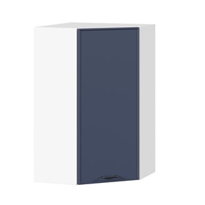 Угловой настенный шкаф высокий Индиго ЛД 298.620.000.117, Белый/Тёмно-синий в Хабаровске