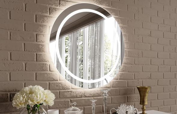 Настенное зеркало С подсветкой D80 см в Хабаровске - изображение