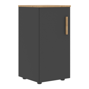 Шкаф колонна низкий с глухой левой дверью FORTA Графит-Дуб Гамильтон  FLC 40.1 (L) (399х404х801) в Комсомольске-на-Амуре