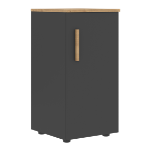 Низкий шкаф колонна с правой дверью FORTA Графит-Дуб Гамильтон  FLC 40.1 (R) (399х404х801) в Комсомольске-на-Амуре