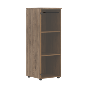 Средний шкаф колонна с глухой стеклянной дверью MORRIS TREND Антрацит/Кария Пальмира MMC 42.1 (429х423х821) в Комсомольске-на-Амуре