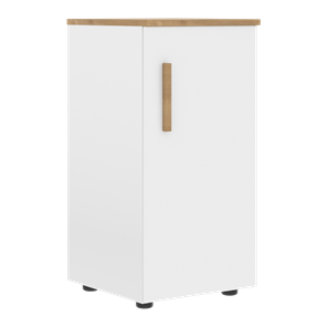 Шкаф колонна низкий с глухой правой дверью FORTA Белый-Дуб Гамильтон FLC 40.1 (R) (399х404х801) в Хабаровске