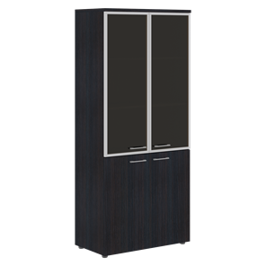 Шкаф комбинированный с дверьми в алюминиевой рамке и топом XTEN Дуб Юкон XHC 85.7  (850х410х1930) в Хабаровске