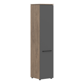 Шкаф колонка  высокий с глухой дверью MORRIS TREND Антрацит/Кария Пальмира MHC 42.1 (429х423х1956) в Хабаровске
