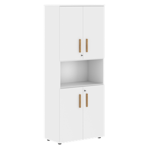 Шкаф с глухими малыми дверьми FORTA Белый FHC 80.4(Z) (798х404х1965) в Хабаровске