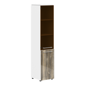Шкаф высокий MORRIS  Дуб Базель/ Белый MHC  42.2 (429х423х1956) в Хабаровске