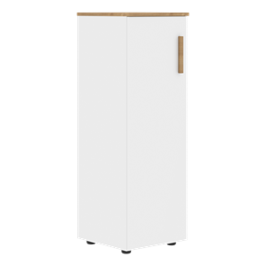 Средний шкаф колонна с левой дверью FORTA Белый-Дуб Гамильтон  FMC 40.1 (L) (399х404х801) в Комсомольске-на-Амуре