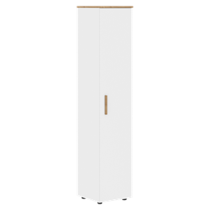 Шкаф колонна высокий с глухой дверью FORTA Белый-Дуб Гамильтон  FHC 40.1 (L/R) (399х404х1965) в Хабаровске