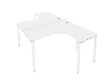 Письменный стол Metal System БП.РАС-СА-2.4 Белый/Белый в Хабаровске