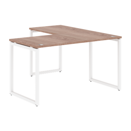 Письменный стол угловой левый XTEN-Q Дуб-сонома- белый XQCT 1415 (L) (1400х1500х750) в Хабаровске - изображение