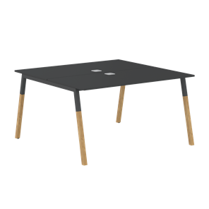 Переговорный стол FORTA Черный Графит-Черный Графит-Бук  FWST 1313 (1380x1346x733) в Хабаровске