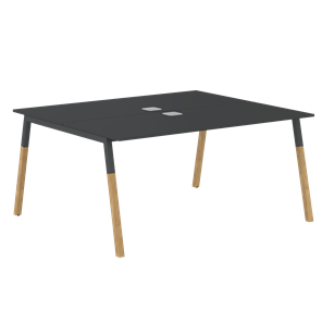 Переговорный стол FORTA Черный Графит-Черный Графит-Бук FWST 1513 (1580x1346x733) в Хабаровске
