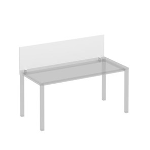 Экран для стола 160 на белом каркасе с кронштейнами Комфорт КФ, белый премиум (160x45x1.8) К.Б 843 в Хабаровске