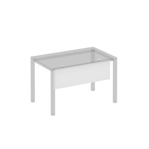 Экран стола защитный (ДСП) с кронштейнами для стола 120 на белом металлокаркасе Комфорт КФ, белый премиум (120x3.2x1.8) К.Б1 812 в Комсомольске-на-Амуре