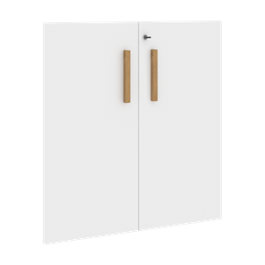 Низкие двери для шкафов с замком FORTA Белый FLD 40-2(Z) (794х18х766) в Хабаровске