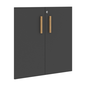 Двери для шкафов низкие с замком FORTA Черный ГрафитFLD 40-2(Z) (794х18х766) в Хабаровске