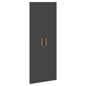 Двери для шкафов высокие с замком FORTA Черный Графит FHD 40-2(Z)  (794х18х1932) в Хабаровске