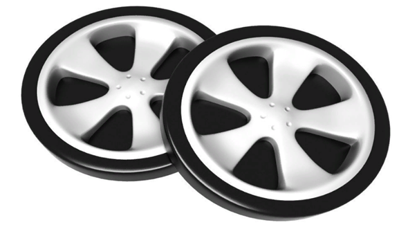 Комплект пластиковых колес (2 шт.) в Хабаровске - изображение