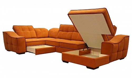 Угловой диван N-11-M (П1+ПС+УС+Д2+Д5+П1) в Комсомольске-на-Амуре - изображение 1