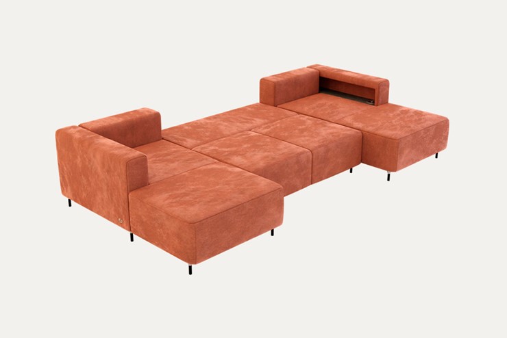 П-образный диван P-0-M П ( П1+Д5+Д2+Д5+П1) в Хабаровске - изображение 1