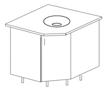 Кухонный шкаф угловой под врезную мойку Некст МДФ  Б28 МДФ  премиум, глянец, металик в Хабаровске