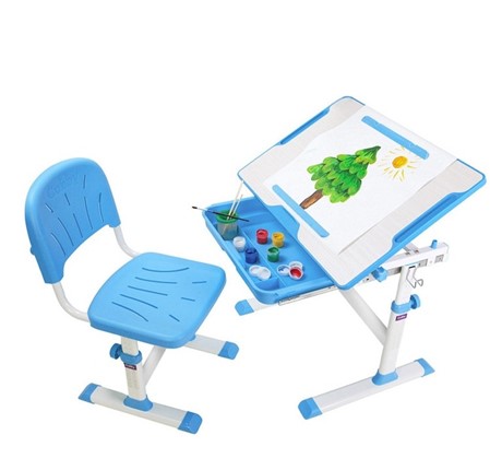 Парта растущая + стул Karo Blue в Хабаровске - изображение