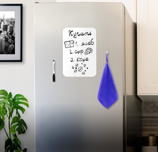 Доска магнитная на холодильник BRAUBERG, 30х21 см с маркером, магнитом и салфеткой в Хабаровске - предосмотр 2