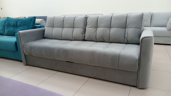 Прямой диван Татьяна 5 БД Граунд 05 серый в Хабаровске - изображение