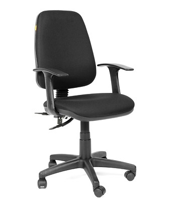 Кресло компьютерное CHAIRMAN 661 Ткань стандарт 15-21 черная в Комсомольске-на-Амуре - изображение