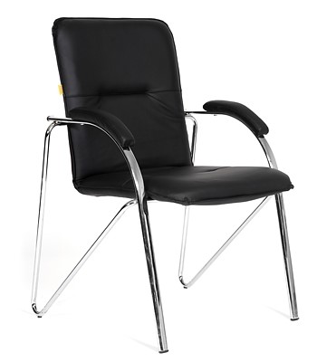 Офисное кресло CHAIRMAN 850 Экокожа Terra 118 черная в Хабаровске - изображение